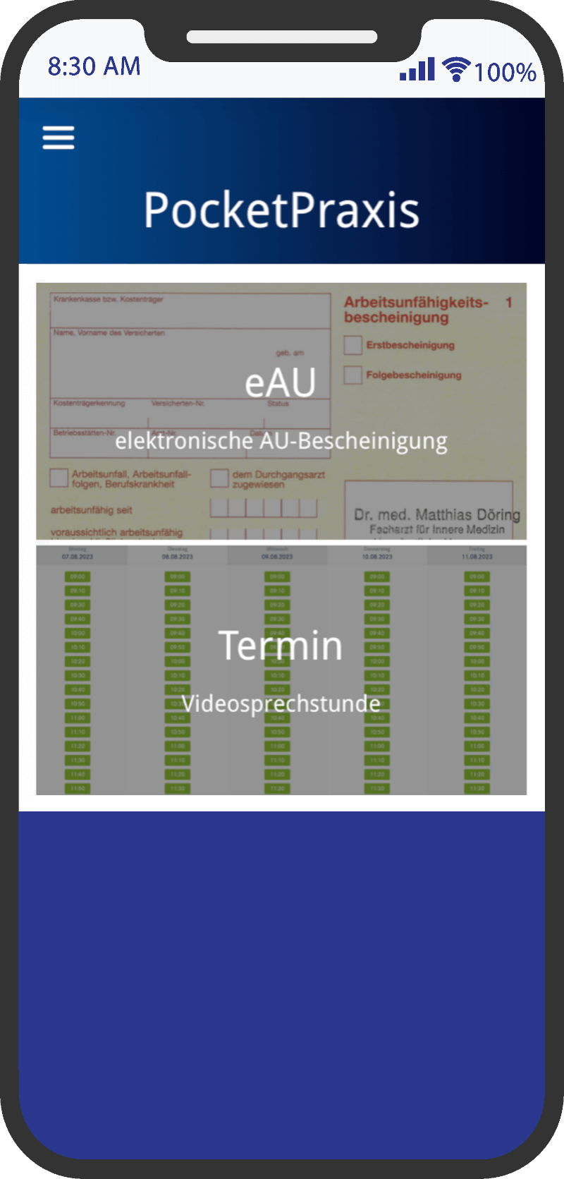 Pocketpraxis eRezept eAU Dr. Döring Ärztehaus Mondstrasse Münster